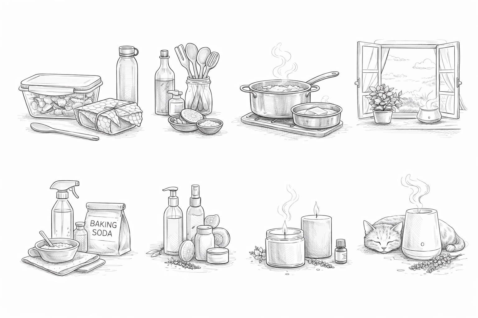 Supporting Your Hormones - practical guide illustrations