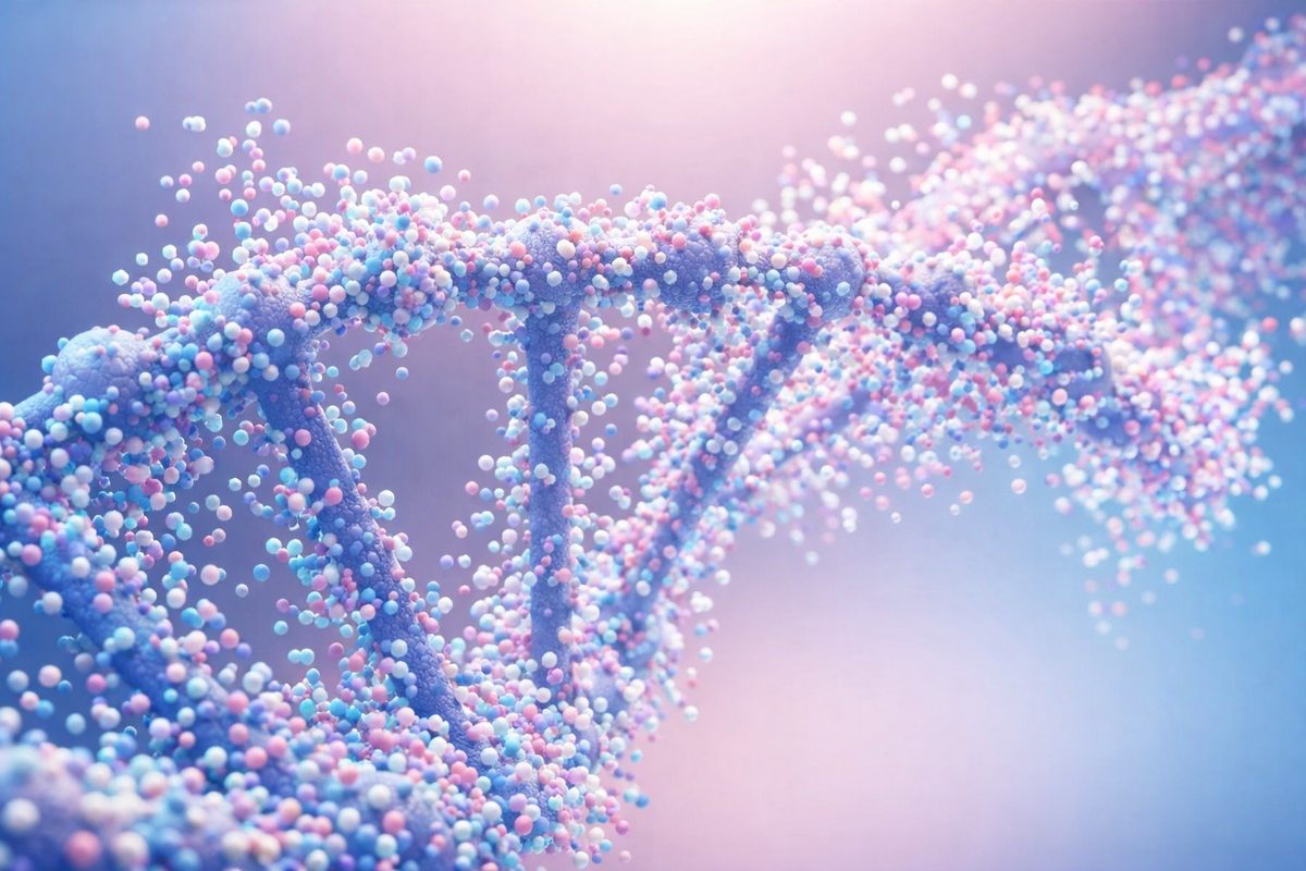DNA double helix illustration for genetic testing